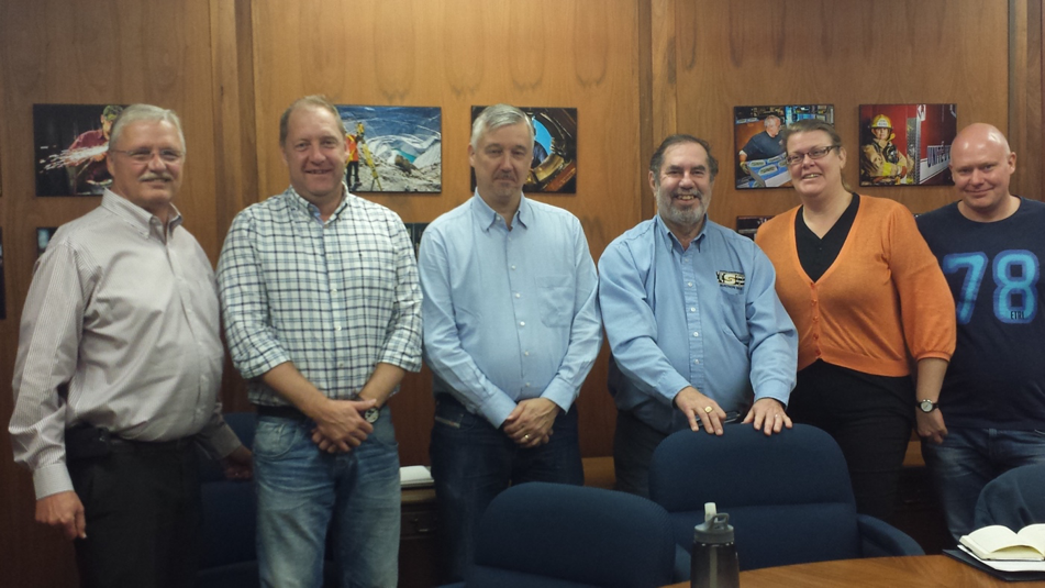 Photo of IF Metall delegation with USW International President Leo Gerard and Secretary Treasurer Stan Johnson