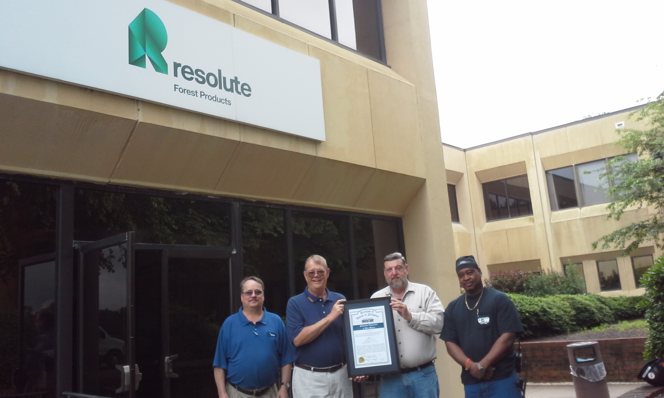Pictured left to right: Michael Godfrey (President 9-1924), Claude Karr (District 9 SOAR Board Member), Mark Cable (SOAR Chapter President) and Cardero Gilliam (President 9-925).