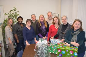 USW Local 9265 members adopted families at the North Eastern New York AIDS Council.